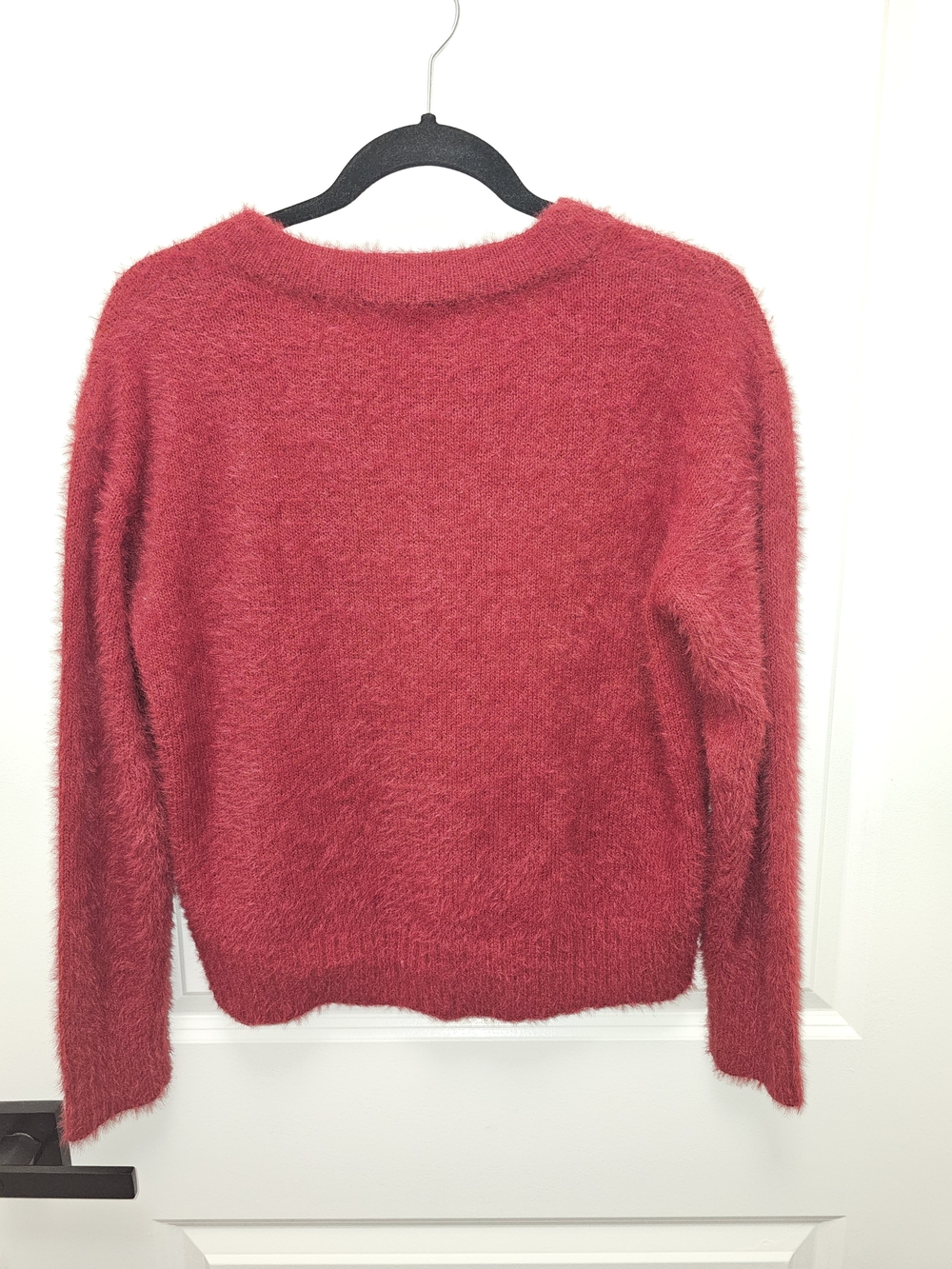 Lulus Fuzzy V-Neck Sweater - Picture 3 of 3